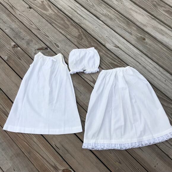 Victorian Handmade Baby Christening 3 piece gown set - Picture 5 of 9